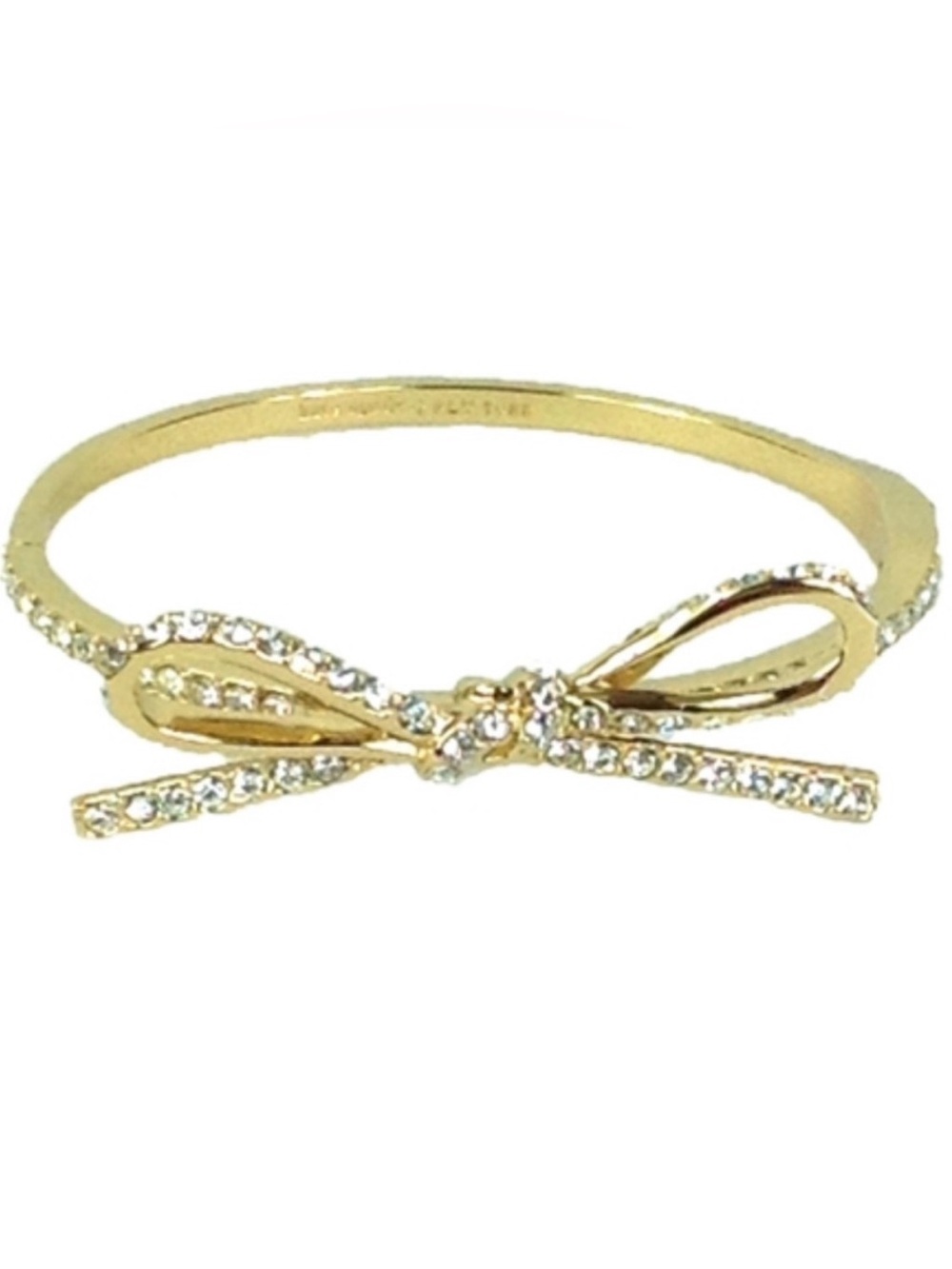 Kate Spade Love Notes Pave Bow Gold Hinge Bracelet